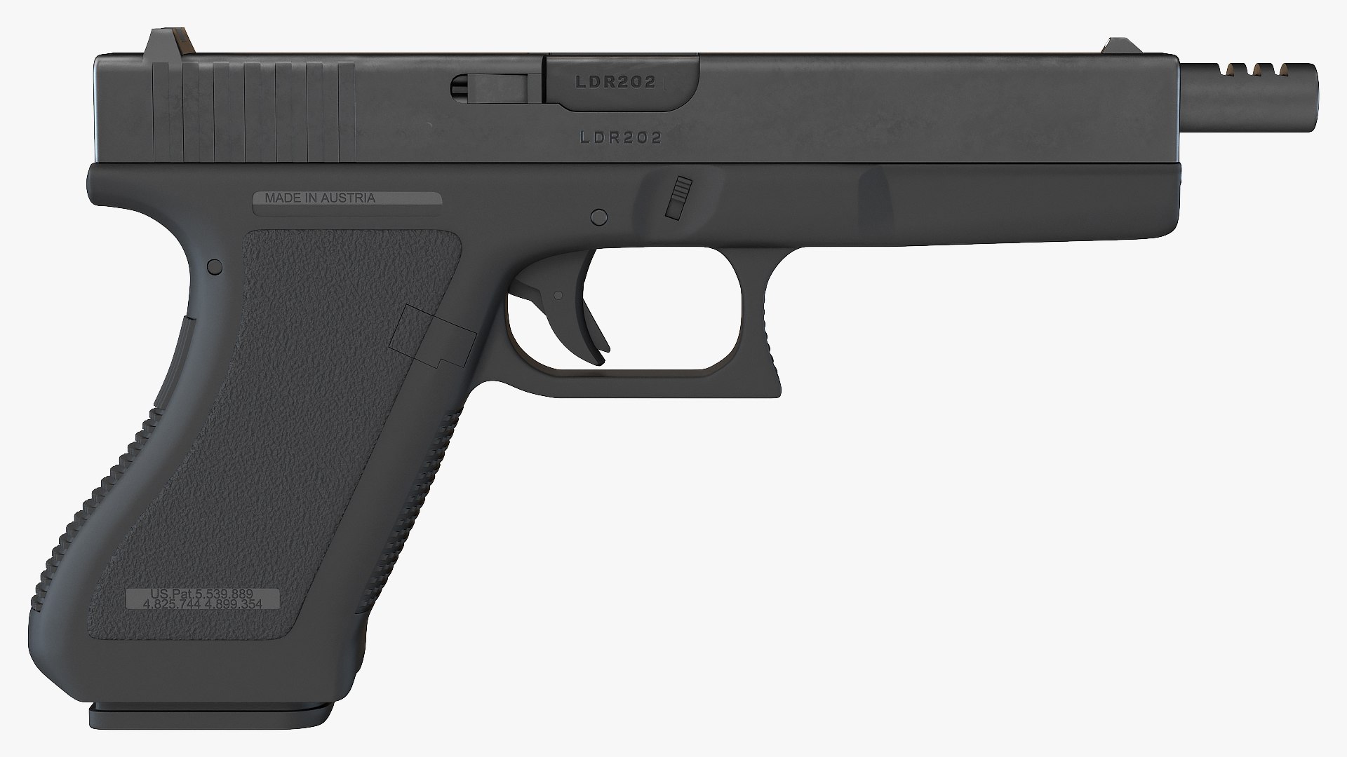 Semiautomatic Pistol 3D model preview