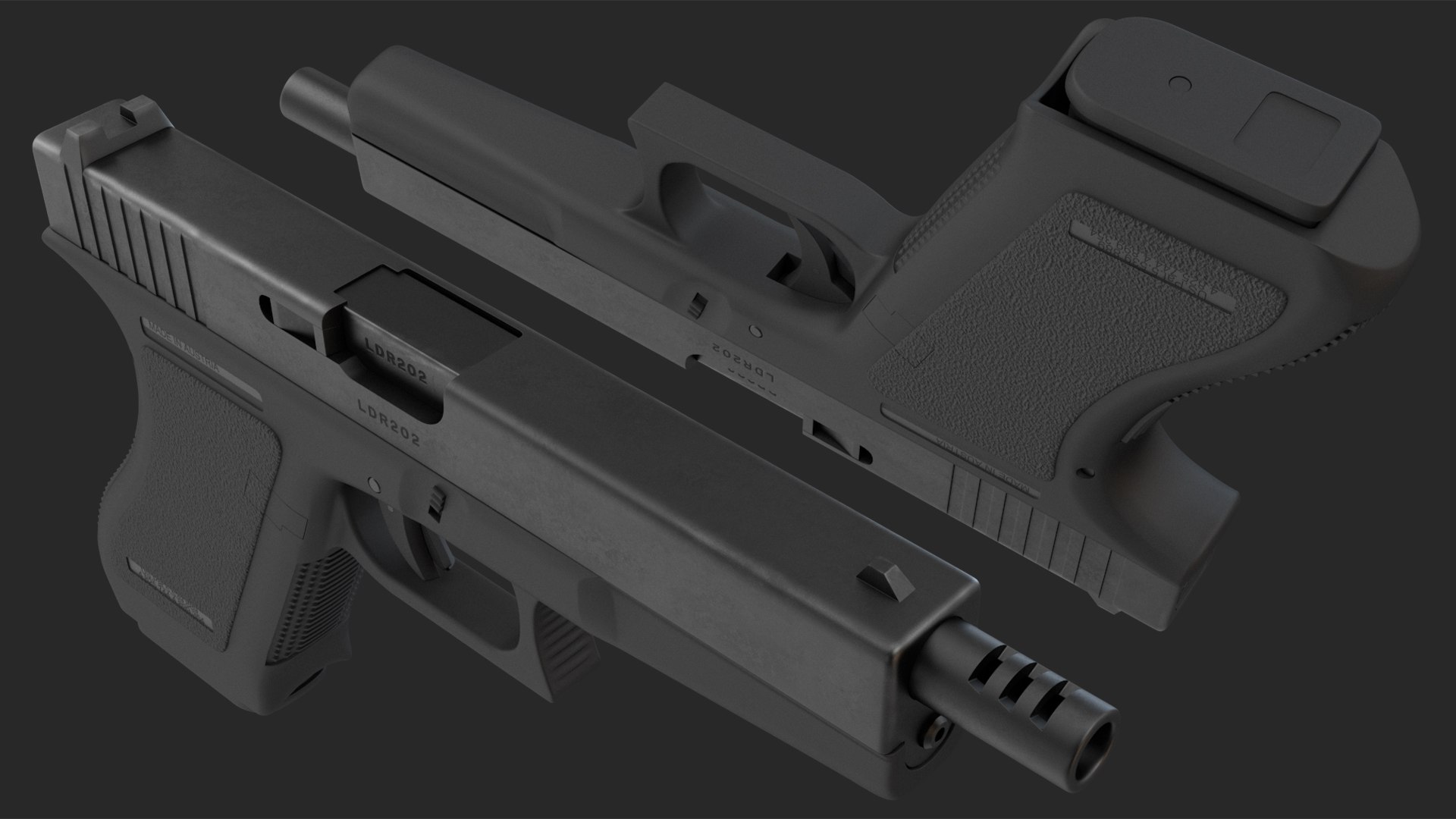 3D Semiautomatic Pistol - TurboSquid 2153036