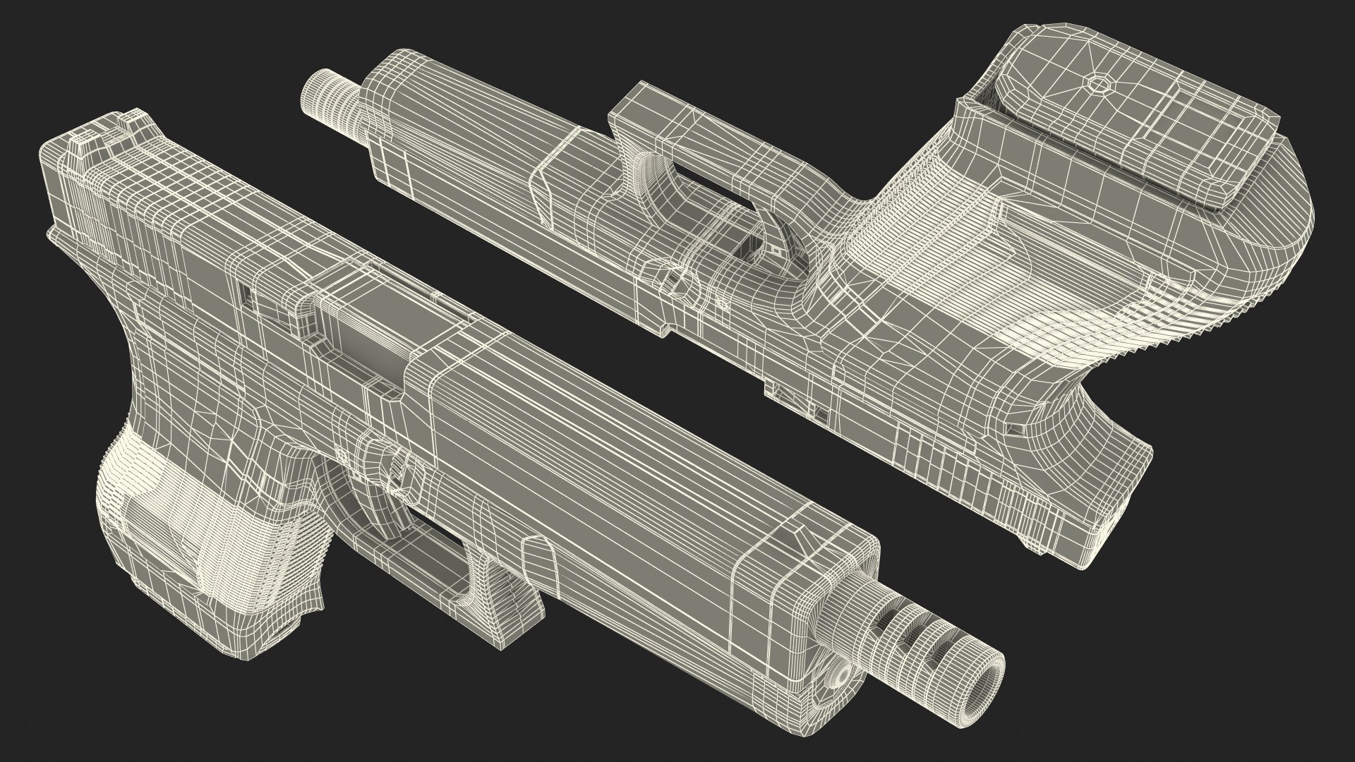 3D Semiautomatic Pistol - TurboSquid 2153036