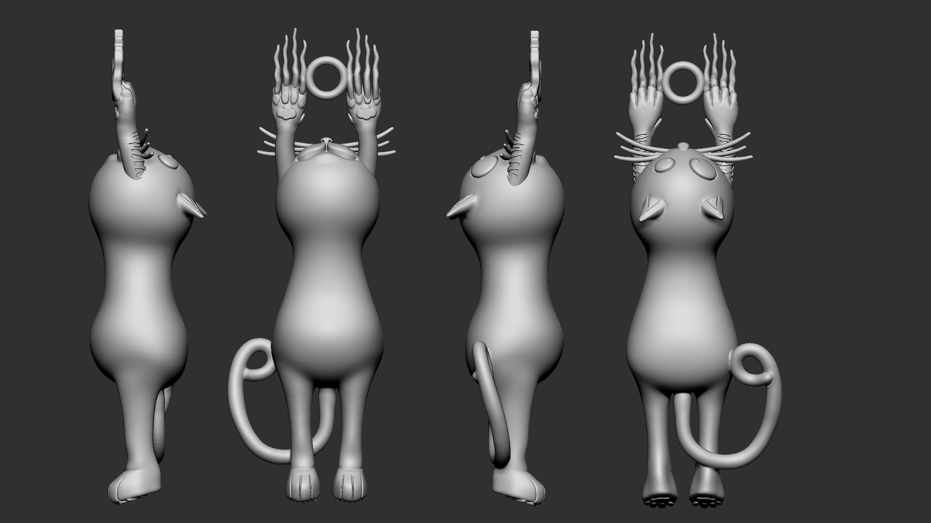 3D model Cartoon Cat key chain - TurboSquid 2156931