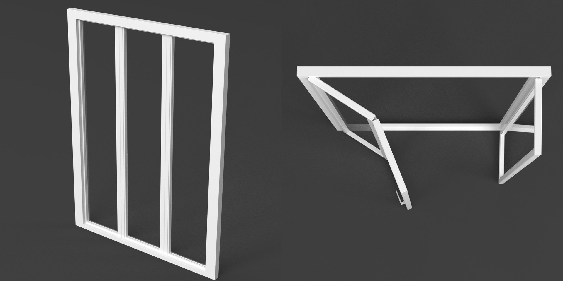 3D Triple French Window - TurboSquid 1810997