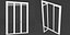 3D Triple French window