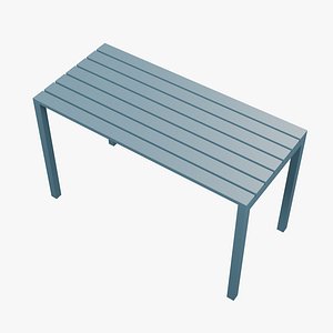 3D Slatted Painted Steel Workshop Table - 1500 x 700 x 900 mm