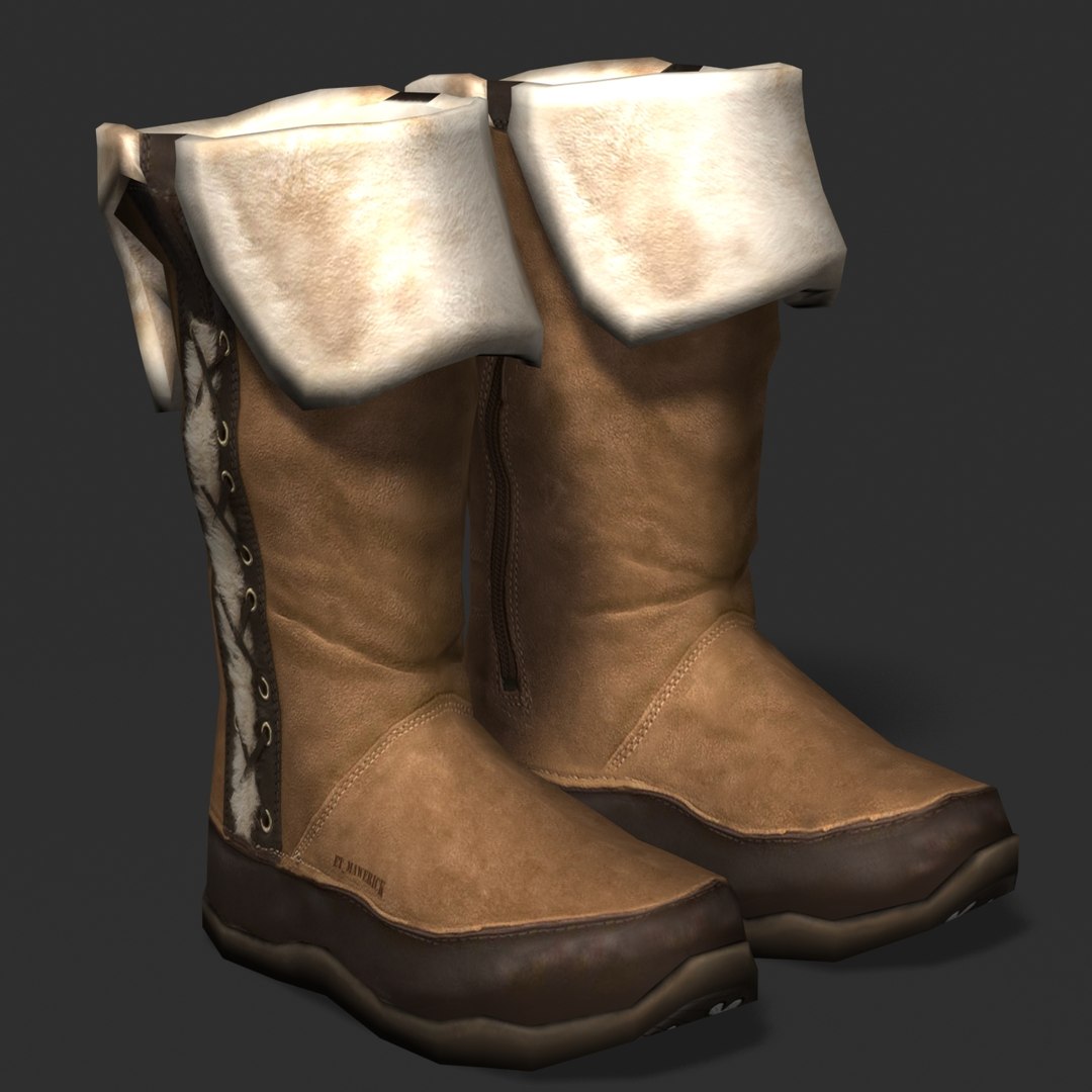 3d Model Female Boots
