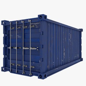 Cargo Container Blue PBR Textures