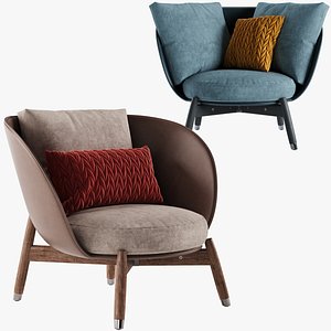 3D model Flexform Eri armchair