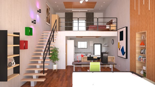 modelo 3d Interior Dúplex - TurboSquid 1788244