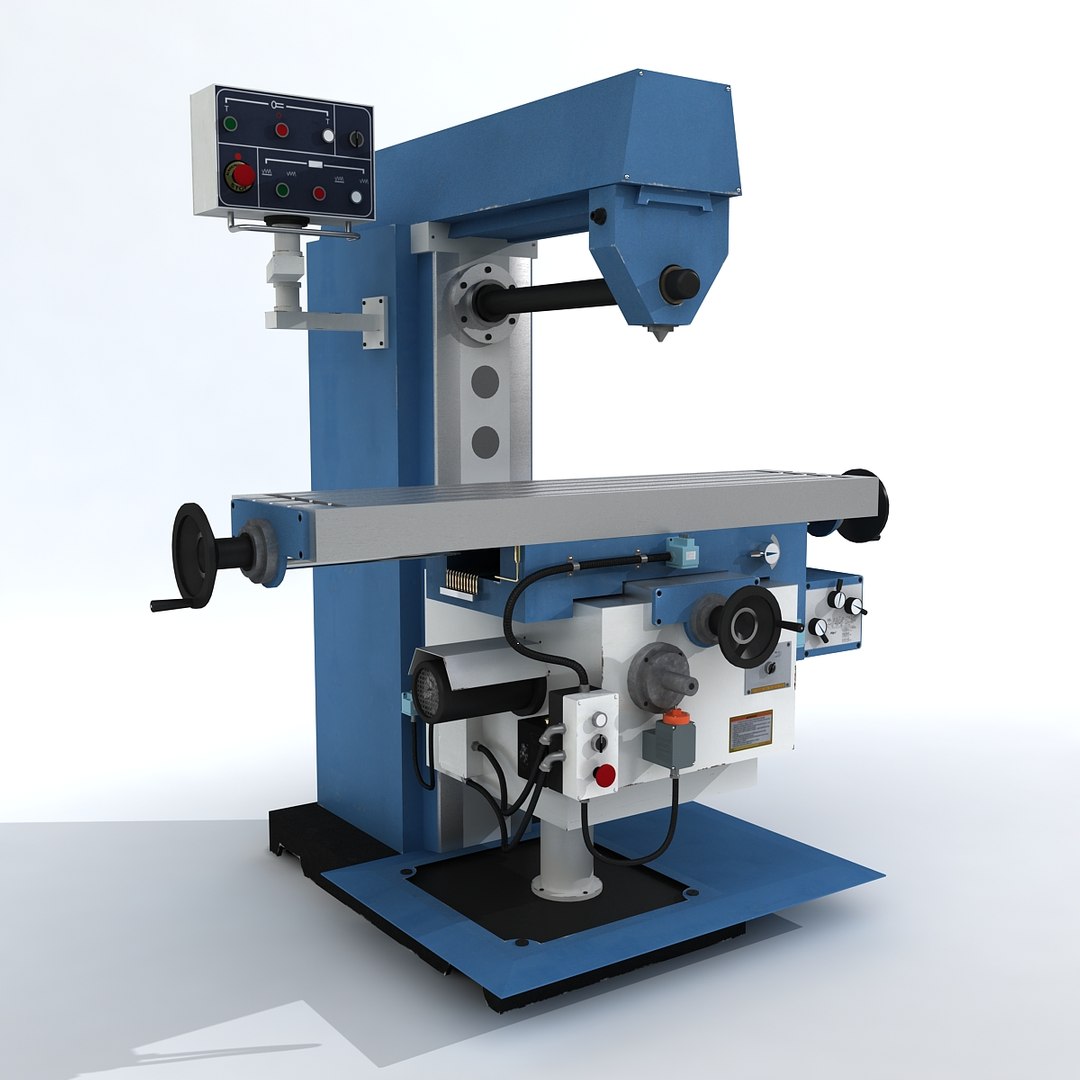 3d Horizontal Milling Machine Model