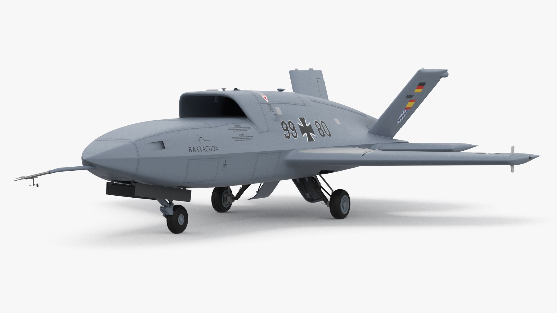 Jet Powered UAV EADS Barracuda 3D model preview