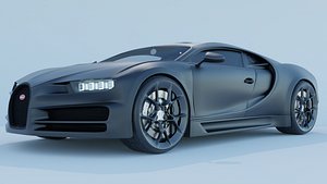 3D model Bugatti Chiron Carbon Fiber