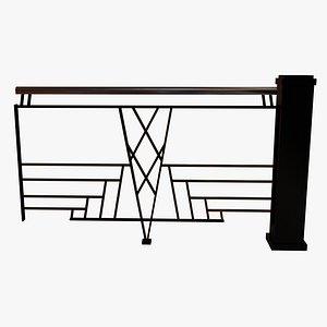 Art Deco Railing and Column