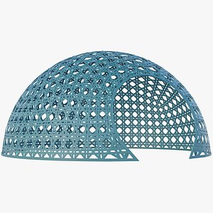 Wicker dome pavilion 3D model