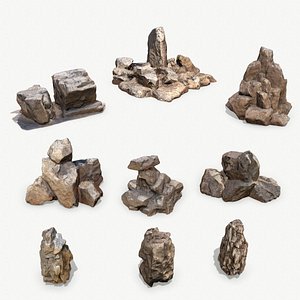 3D desert rocks model