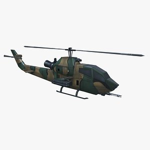3D Low Poly Bell AH-1 Cobra