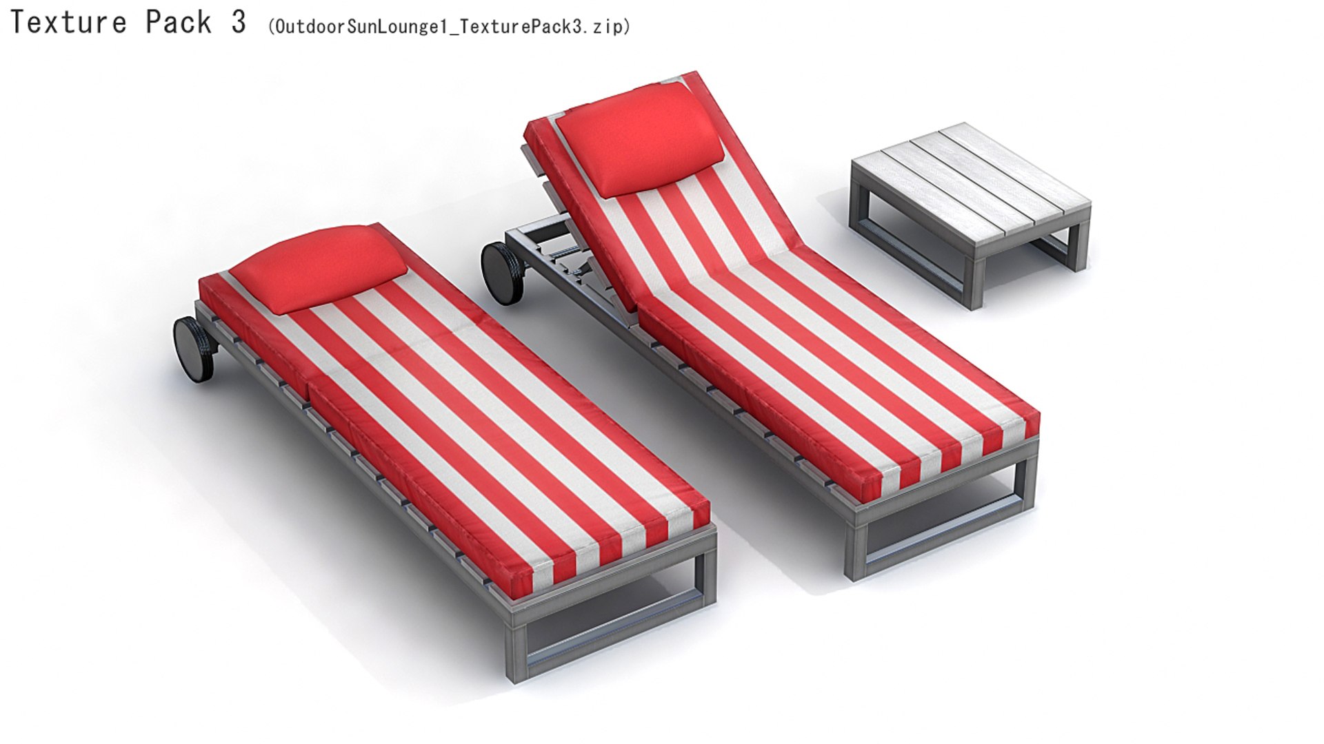 3D Model Outdoor Sun Lounge TurboSquid 1302623