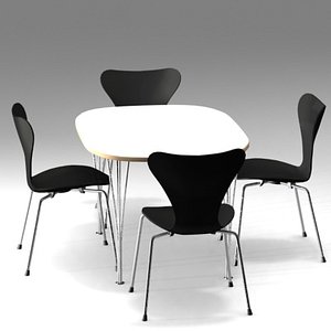 super ellipse table serie 7 3d model