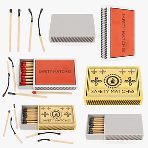 Matches and Matchboxes Collection 3D model