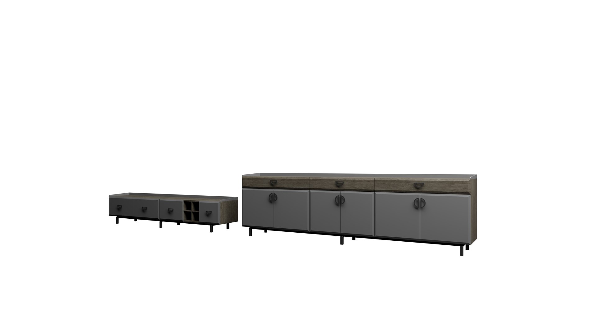 Tv unit and console 3D - TurboSquid 2054625