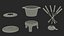 Cheese Fondue Set Black