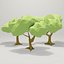 3D pack trees oak palm