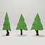 3D pack trees oak palm