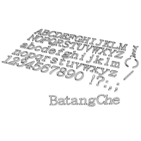 font batangche 3d 3ds