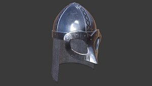 Viking Helmet Low Poly Game Ready