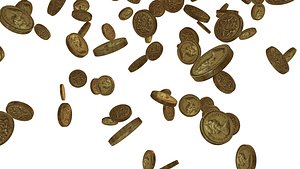 Falling pound coins