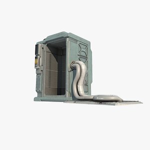 Future sci-fi equipment purification chamber 3D model