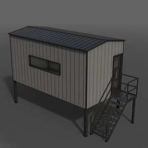PBR Shed House C 20ft V5 3D model