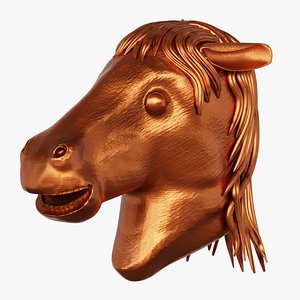 3D model Horse Bronze Head Old Summer Palace Chinese Statue Zodiac