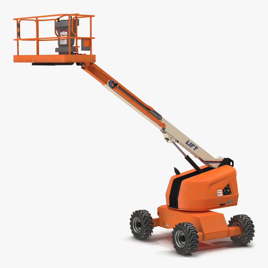 Telescopic Boom Lift Generic Rigged 3D model preview