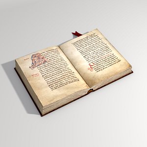 3d medieval book