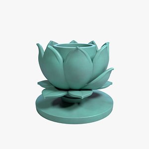 3D Lotus Blossom Pen Holder Serenity Desk Organizer STL File 3D Printable File model