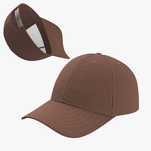 3D baseball cap brown