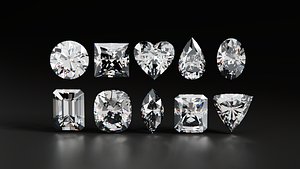 3D Diamond Cut Collection 3D model