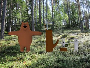 free max model cartoon log jam