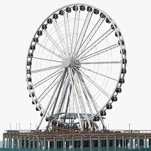 Seattle Great Ferris Wheel at Pier