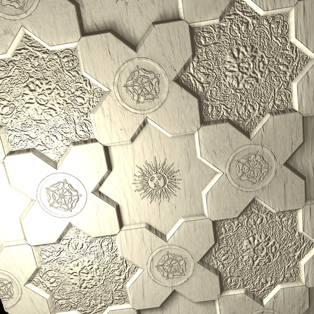 3d Model 3 Tileable Renaissance Ceiling
