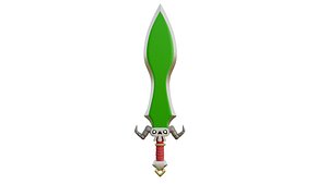 3D skull sword model