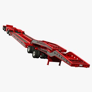3D Cozad 80-85 Ton 9-Axle Stretch Deck Booster Trailer