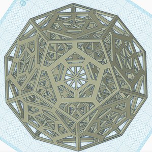 3D pentagon dodecahedrons model