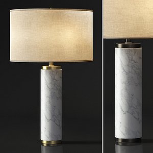 restoration column marble table lamp model