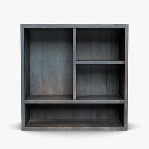 Wooden Cabinet Blue 07 3D