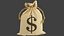 3D Money Bags Collection V31 model