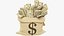 3D Money Bags Collection V31 model