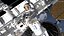 Kombinezon astronauty z uzbrojoną postacią męską