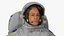 Kombinezon astronauty z uzbrojoną postacią męską