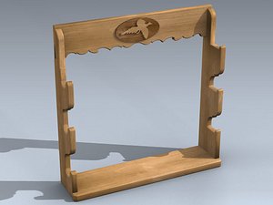 3d model of gun rack