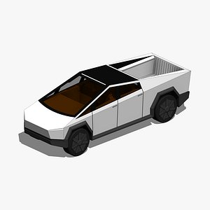 3D Tesla Cybertruck - Parametric Revit Family